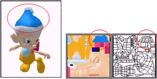 フラットカラーポリゴン画像