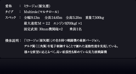 Ρߥ顼絤ϰ˥סMultiroleʥޥ˥ڥå9.13m Ĺ14.65m ⡧5.20m ̡7,500kg ®١M = 2.2 󥸥9,700kgf 1 30ˤ2 1̾ ֥ߥ顼絤ϰˡפ̾ƮκǿС󡣥ǥ륿ʻˤŻ椹뤳Ȥͥ줿ưǽ¸Ƥ롣͡˾˱٤⤤ĥƤƮ