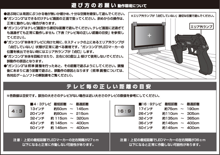 PS3ハード　ガンコン3(状態：箱説明書欠品) ガンコン3 | ガンコン3の各部の名称と接続方法