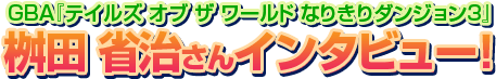 GBA『テイルズ オブ ザ ワールド なりきりダンジョン3』桝田 省治さんインタビュー